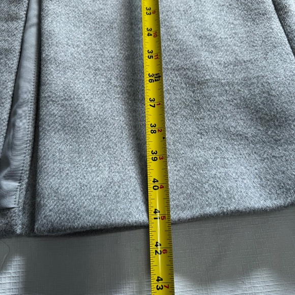 LOFT Gray Single Breasted Wool Blend Trench Coat SZ XS - Picture 6 of 9